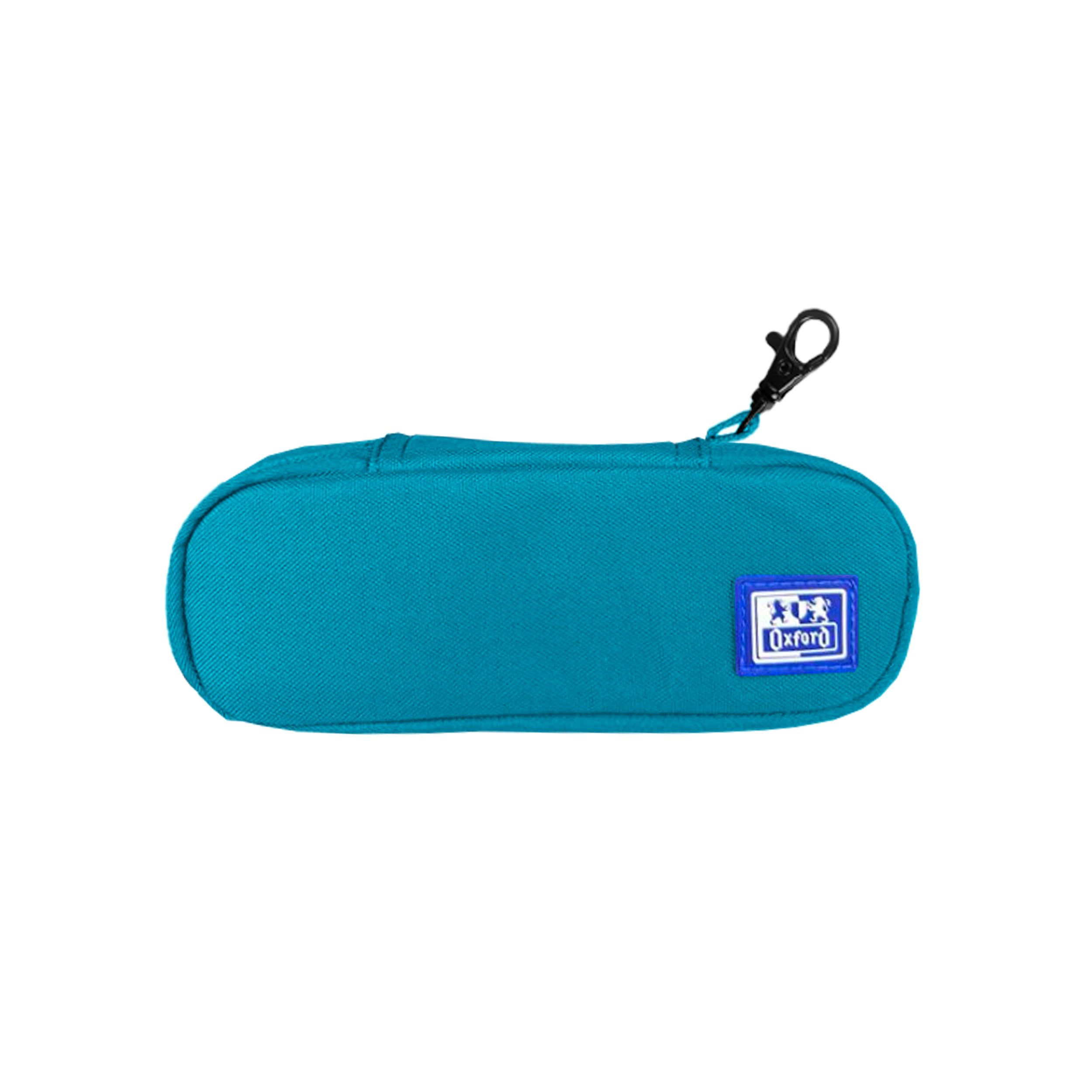 Oxford B-Hook, School Pencil Case with Elastic Rubber, Recycled Material RPET, Aqua