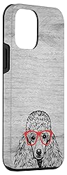 iPhone 12 mini Poodle in Red Glasses Nerd Dog Case