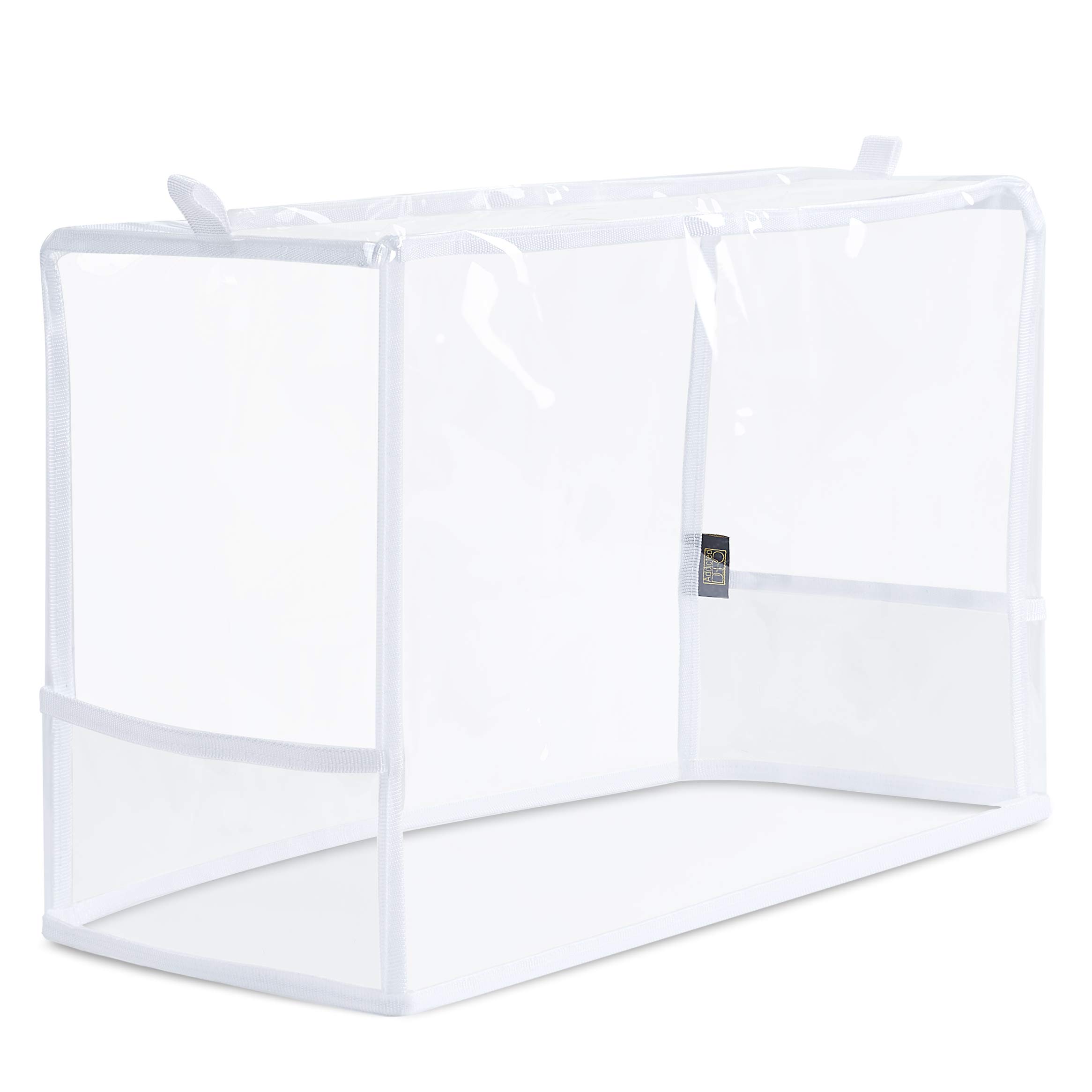 Sewing Machine Cover with Convenient Pockets - Protective Quilted Dust Cover Pro - Universal for Most Standard Singer & Brother Machines - | Rodi's (Clear)