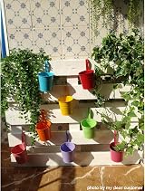 Giovara Hanging Plant Pot Large Metal Flower Pots with Detachable Hook view 2