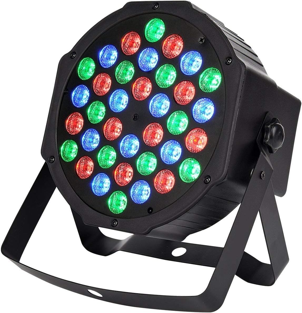 IMPRESSION LIGHTS DJ Lights 36 LEDs DMX 512 RGB Color Mixing Wash Par Light for Disco Diwali Christmas Party Show Live Concert Stage Lighting (Black)