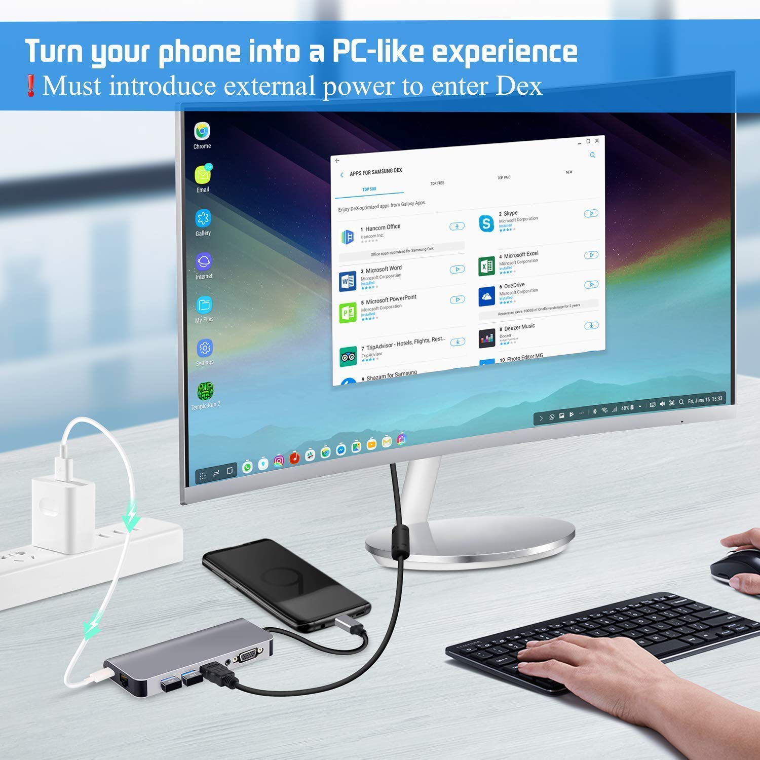 USB C HUB Ethernet HDMI,Type C HUB to HDMI 4K VGA Adaptor Samsung Dex Station for Galaxy S9/S8/Note 9/8,Nintendo Switch Adapter with 2 USB 3.0,Aduio Jack, PD for MacBook Pro and More USB-C Devices