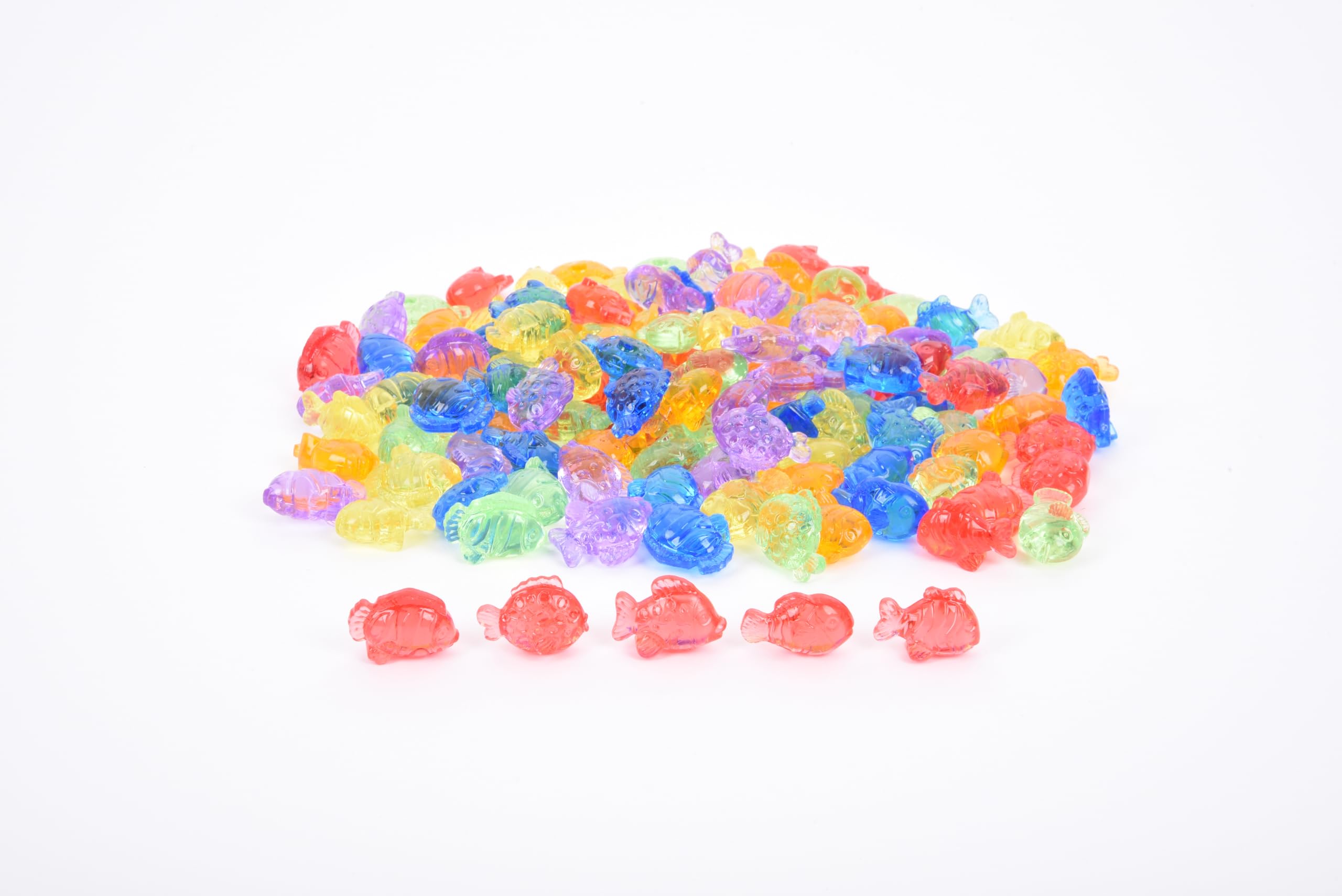 TickiT 73135 Translucent Colour Fish, Red, Orange, Yellow, Green, Blue, Purple