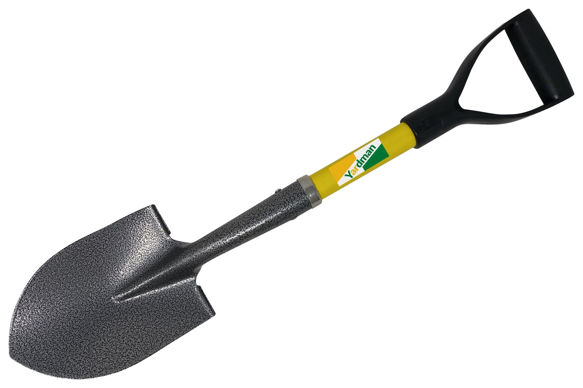 YARDMAN Mini Spade Small Shovel Steel Round Head Fibreglass Shaft Plastic YD Handle