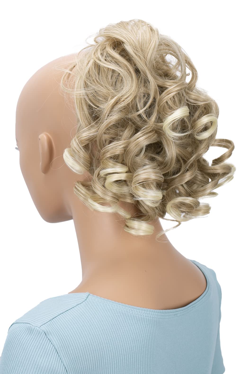 CAISHA Hairpiece Scrunchy Updo Bridal Hairstyles Voluminous Curly Messy Bun Blond Mix G15L — image 1
