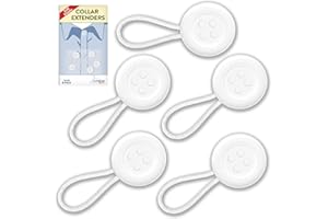 Wardrobe Hackers Collar Extenders for Mens Shirts Soft Elastic Neck Relief Tight Collars for Dress Shirts Button Expanders