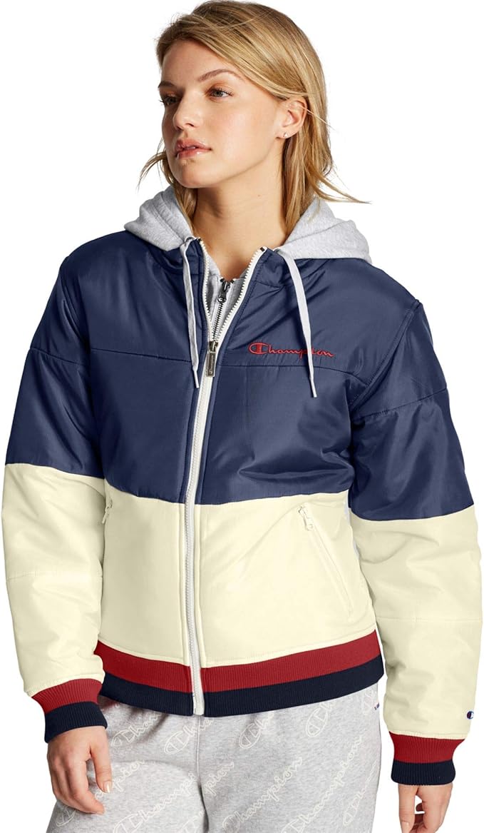 champion women's white jacket