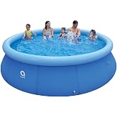 Outraveler 12ft x 36in Inflatable Swimming Pool, Outdoor Above Ground Blow Up Pool, Top Ring Easy Set Pool