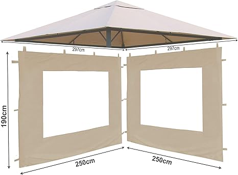 Amazon.de: QUICK STAR Set Ersatzdach und 2 Seitenteile für Garten