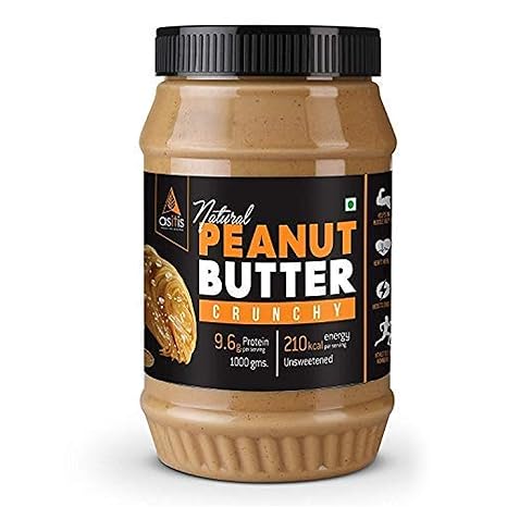 Asitis Nutrition AS-IT-IS Peanut Butter Crunchy (Natural and Unsweetened) 1 Kg