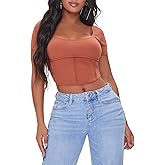 Forever 21 Women's Ribbed Inverted-Seam Crop Top