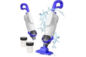 NICHRO Cordless Handheld Pool Vacuum for Above Ground Pools, 60W High Power Motor for Powerful Suction, Rechargeable Pool Vacuum Cleaner for Hot Tubs, Spas, Fast Deep Cleaning, 60 Mins Runtime(European Plug)