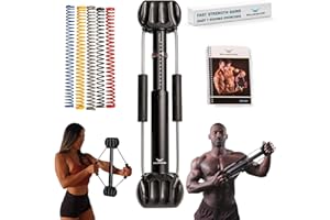 Bullworker Isometric Exercise Equipment - Steel Bow 20", Portable at Home Gym Equipment for Back, Shoulder, Chest, Biceps, Triceps, Abs, Arm Workout, All in One Exerciser for Men & Women, 0-130lbs
