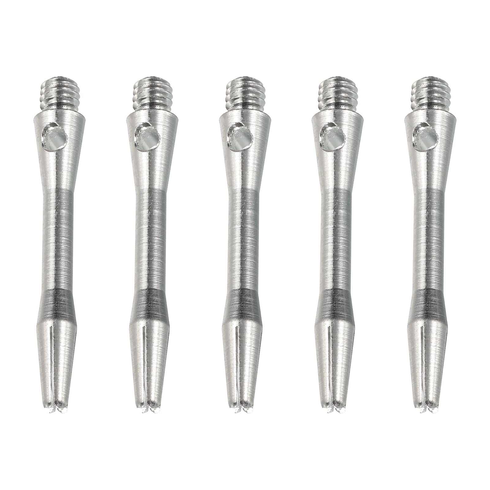 PATIKIL 35mm Aluminum Dart Shafts, 15 Pack Medium 2BA Thread Dart Stems Replacement Dart Accessories, Silver Tone