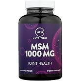 MRM Nutrition MSM 1000mg - for Women &amp; Men, Vegan - 120 Servings | Pure Methylsulfonylmethane Capsules, Bioavailable MSM Supplement for Joint, Skin &amp; Nail Support, Gluten-Free, Non-GMO Formula