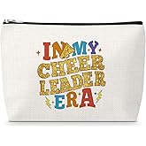 Cheerleader Gifts Makeup Bag Cheerleading Lover Gift for Women Cheer Leader Stuff for Daughter Friend Cosmetic Bag for Sports Fans Cheerleading Gift for Team Christmas Birthday Gifts for Cheerleader