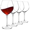 Luigi Bormioli Crescendo Burgundy 22.25 Oz. Red Wine Glasses, Set Of 4, Crystal Balloon Wine Glass, Dishwasher Safe, Made In Italy