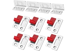 Redunest Cabinet Magnetic Catch, 10 Pack Ultra Thin Magnetic Cabinet Door Catch, Adhesive Cabinet Magnets for Kitchen Drawer Cabinet Door Closet, Concealed Strong Magnetic Cabinet Latch