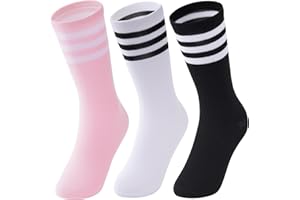 Dxhycc 3 Pairs Toddler Kids Soccer Socks Athletic Softball Baseball Socks for Boys Girls