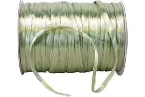 Reliant Ribbon 25769-577-01C Raffia Prime - Pearl Ribbon, 1/4 Inch X 100 Yards, Sage