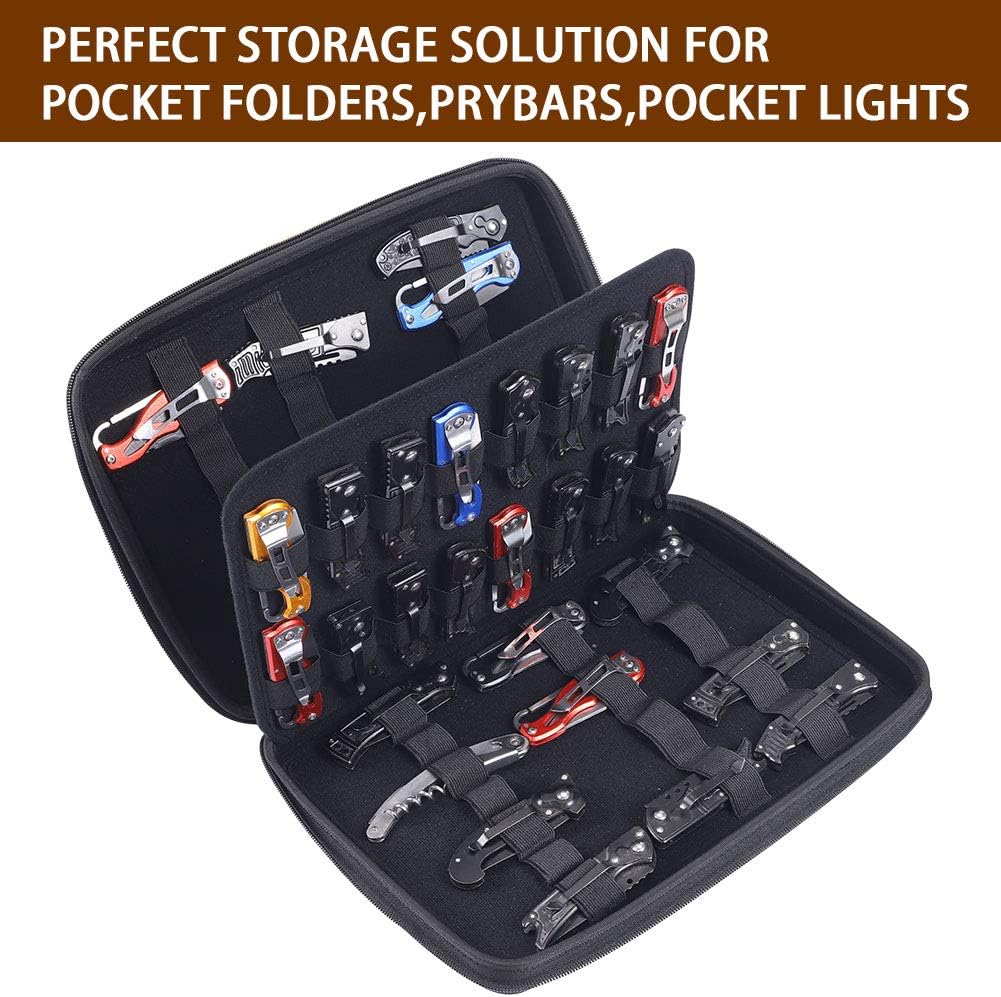 Pocket Knife Storage Case, Small Knife Storage Case, Folding Knife Sheath Case With 44 Sleeves for Survival Pocket Knife, Tactical, Outdoor, EDC Mini Knife: Kitchen & Dining