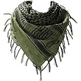 Military Shemagh Arab Tactical Desert Keffiyeh Thickened Scarf Wrap for Women and Men 43"x43"