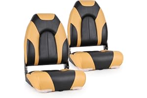 SUNDGORA Deluxe Marine High Back Folding Boat Seat,Stainless Steel Screws Included