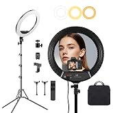 18 Inch Ring Light Kit with 70" Tripod Stand, 55W LED Light CRI 95+ | 3000K-6000K Stepless Dimming, Touch &amp; Remote Control for Makeup, Video Recording, Streaming &amp; Photography