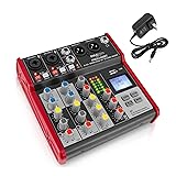 Pyle Studio Audio Sound Mixer Board - 4 Channel