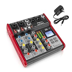 Pyle Studio Audio Sound Mixer Board - 4 Channel