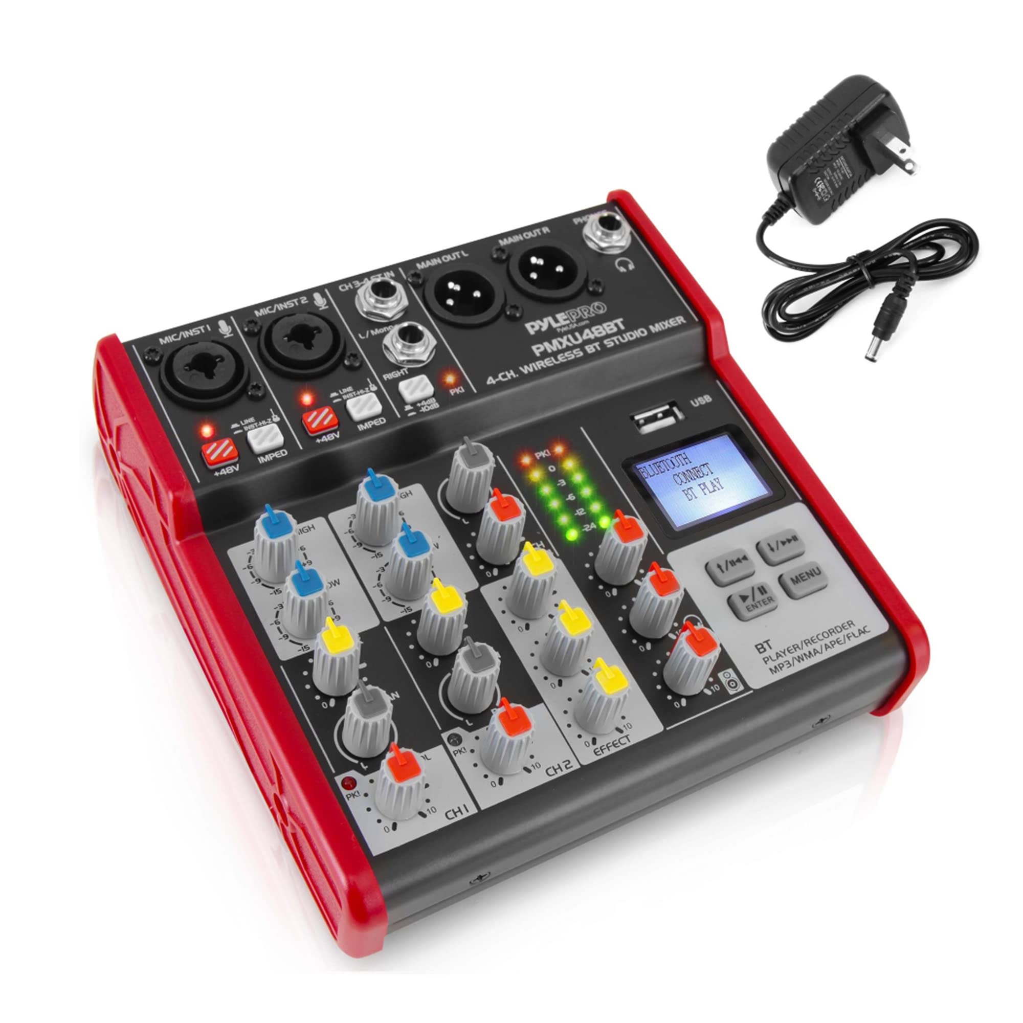 Pyle Studio Audio Sound Mixer Board - 4 Channel