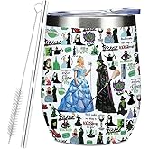 Inspired Musical Lover Gifts Wine Tumbler, 12 oz Tumbler with Lid, Straw Insulated Wine Glass Stainless Steel Travel Coffee Mug,Musical Theatre Fans Gift for Women Sister Daughter Birthday Christmas
