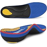 WalkHero Arch Support Inserts - Plantar Fasciitis Insoles for Men Women,Orthotic Inserts for Arch Pain,Work Boots,Hiking Shoes,Casual Shoes Mens 13-13.5
