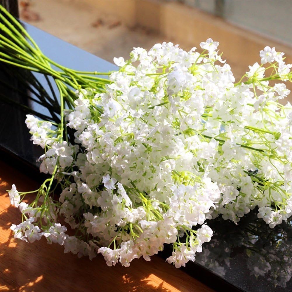 Dried Artificial Flowers White Fake Silk Artificial Gypsophila Flowers Bouquet Party Home Garden Decor Uk Home Furniture Diy Goldenvillainn Com