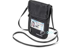 P TRAVEL · DESIGN Neck Wallet Travel Family Passport Holder - RFID Airtag Passport Walelt for Men/Women, Slim Orgaznier Case Travel wallet