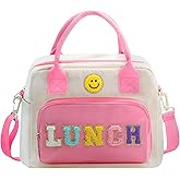 RLGPBON Insulated Lunch Bag Teen Girls, Preppy Lunch Box Large Insulated Lunch Bag Reusable Lunch Tote Bag, Preppy LunchBag for Girls School Travel Picnic