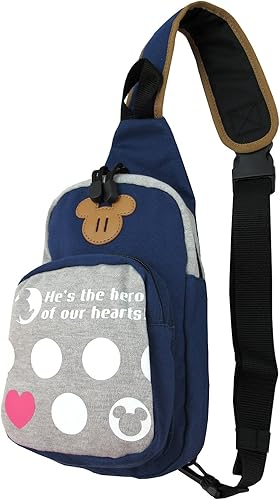 Amazon ディズニー ミッキーマウス 帆布ワンショルダー ボディバッグ ネイビー 5271 Disney ディズニー ショルダーバッグ