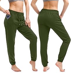 Walifrey Womens Joggers with Pockets, Drawstring