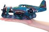 XUBX Aquarium Decoration Rock Resin Combat Aircraft Ornament 24 cm view 4