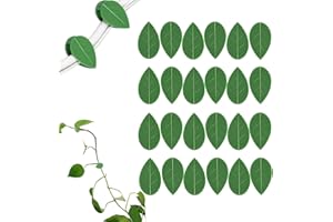 LUOTIVON 24 Pcs Plant Climbing Wall Fixture Clips, Plant Fixer Invisible Wall Vines Fixing Clips with 24 Pcs Acrylic Adhesive Sticker, Self-Adhesive Hook Plant Vine Support Holder