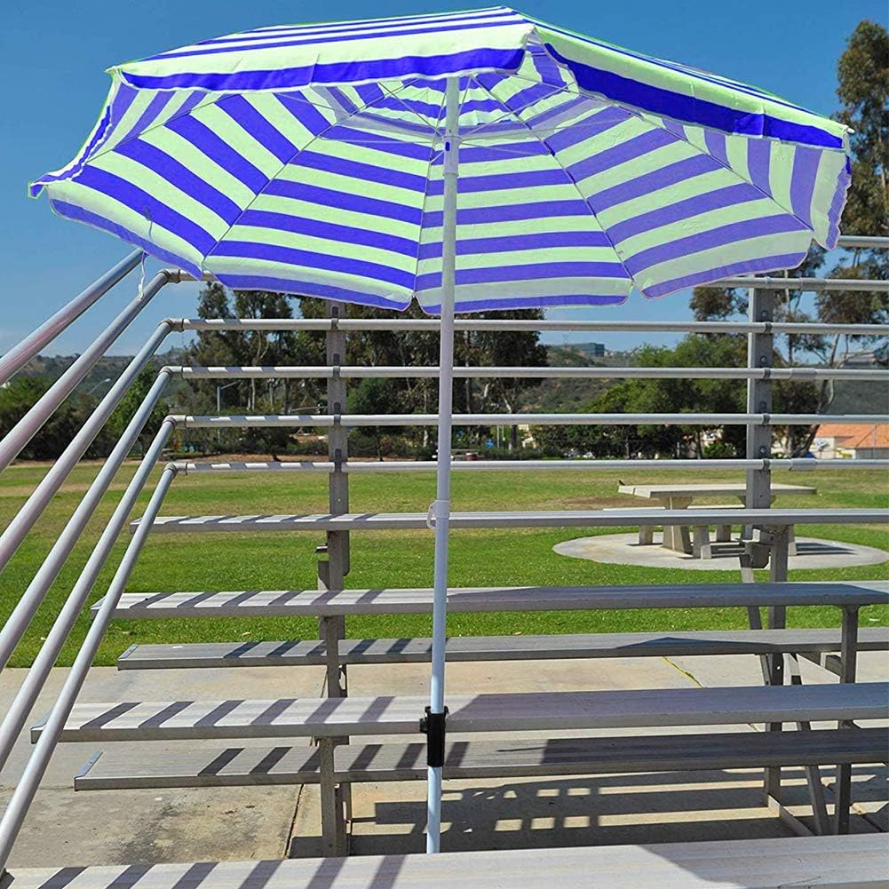 Oxidation Resistance Anti Rust Upgraded Heavy Duty Patio Umbrella Stand With Galvanized Surface Adjustable Parasol Holder Fixed Clip For Outdoor Beach Balcony Deck Frusde Umbrella Clamp Holder Patio Lawn Garden Patio