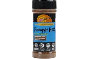 Dizzy Pig Pineapple Head Savory Sweet Tropical Seasoning Rub (8oz Shaker) - Seasons 30+lbs of Food - Hand Made in the USA - MSG Free, Gluten Free