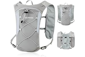 Running Vest for Women Men, Adjustable Chest Straps Running Hydration Vest with 1.5L Water Bladder, Lightweight Breathable Re