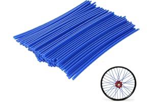 72Pcs Universal Spoke Skins Cover - Ovelur Wheel Spoke Wraps Skins Pipe Trim Decoration Protector For Motorcycle Dirt Bike Yamaha Harley Suzuki(Blue)