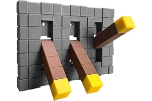 EUMBHOA Game Room Light Switch Cover, 3 Toggles Blocks Light Switch Cover, My World Room Decor, More Sturdy, 3 Gangs Standard Size for Fans Kids Bedroom Decoration, Style yellow