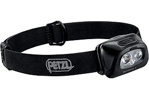 Petzl TACTIKKA+ Headlamp - Compact and Powerful 350 Lumen Headlamp, for Hunting and Fishing With White or Red Lighting - Black