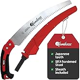 EZ Kut Kamikaze Saw Curved Blade with Scabbard - 19.3 Inch Heavy Duty Pruning - Carbon Hardened Steel Japanese Technology- Best Pruning Saw for Tree Trimming