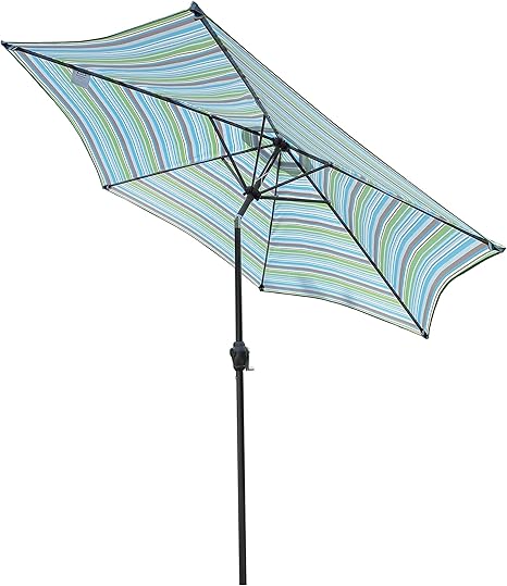 Paraguas de mesa de mercado para patio al aire libre de 2,6 m con botón