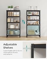 SONGMICS Set of 2 Shelving Units 30 x 75 x 150 cm Greige Black GLR030B12 view 4