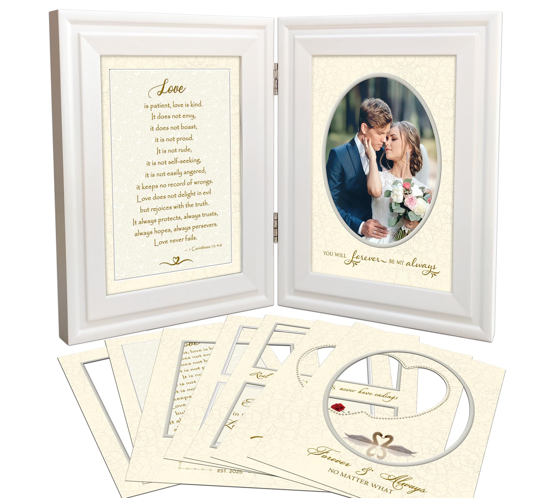 Photo 1 of A'arkaJ Wedding Picture Frames 2025. Wedding Gifts for Couples, Lover, Wife, Husband. 7 Mats Included